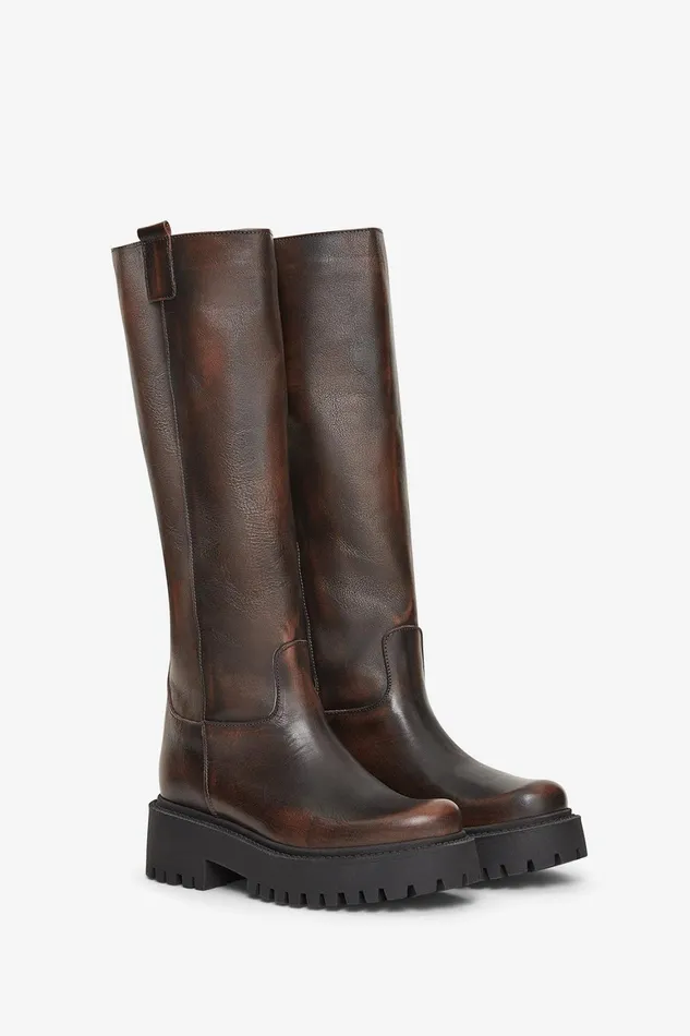 Ottod039Ame Leather Biker With Rubber Sole Women Shoes