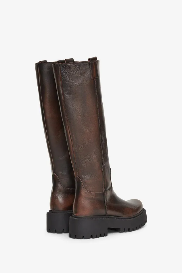 Ottod039Ame Leather Biker With Rubber Sole Women Shoes