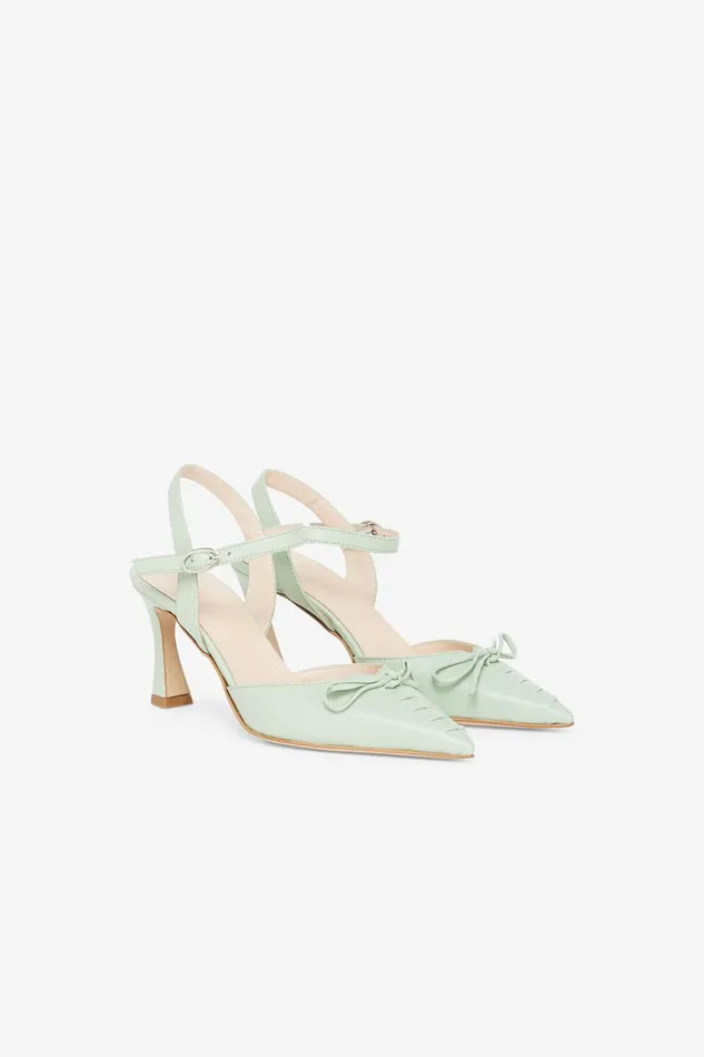 Ottod039Ame Leather Slingback Shoes With Pointed Toe Women Shoes