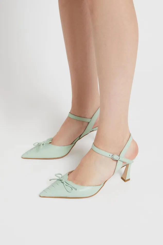 Ottod039Ame Leather Slingback Shoes With Pointed Toe Women Shoes