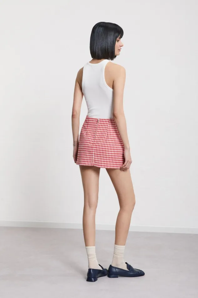 Ottod039Ame Printed Vichy Mini Skirt Women Skirts