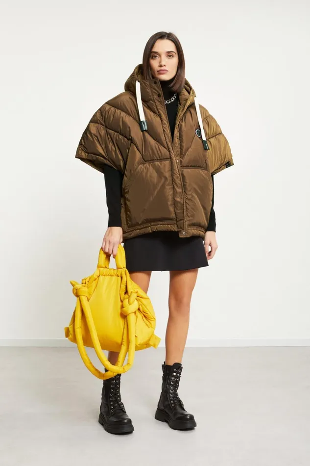 Ottod039Ame Puffer Poncho Women Down Jackets