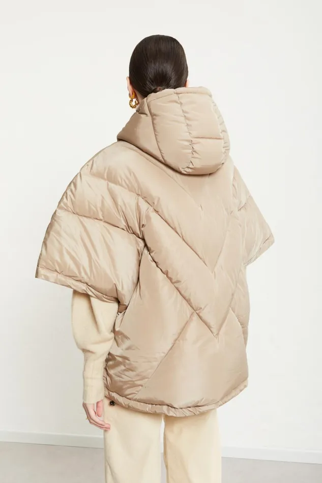 Ottod039Ame Puffer Poncho Women Down Jackets