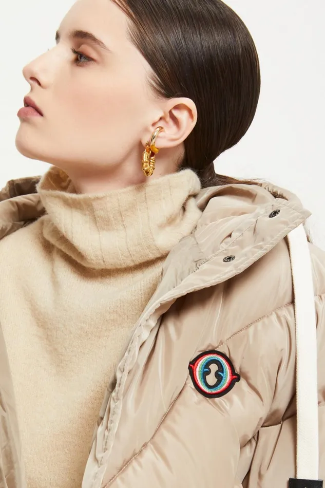 Ottod039Ame Puffer Poncho Women Down Jackets