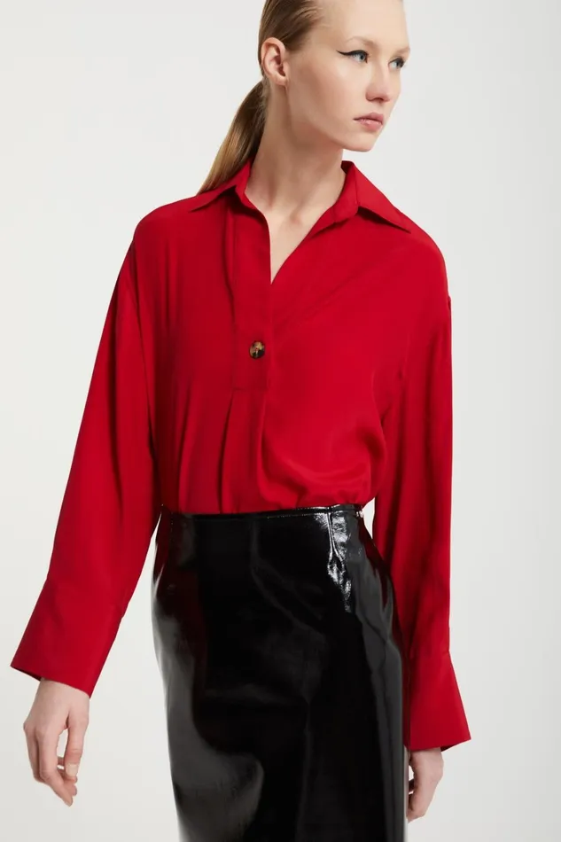 Ottod039Ame Silkblend 1 Button Shirt Women Shirts and Tops