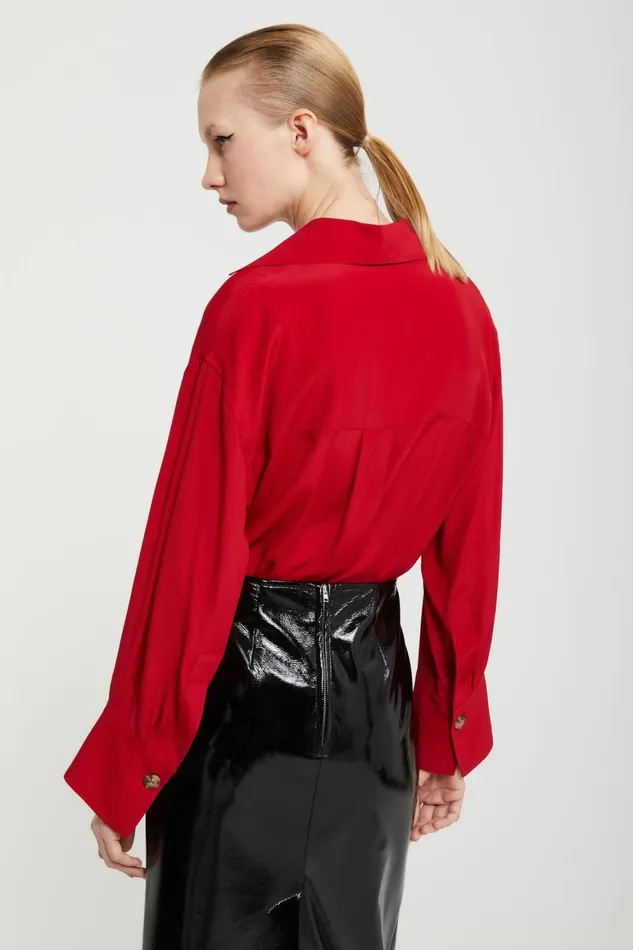 Ottod039Ame Silkblend 1 Button Shirt Women Shirts and Tops