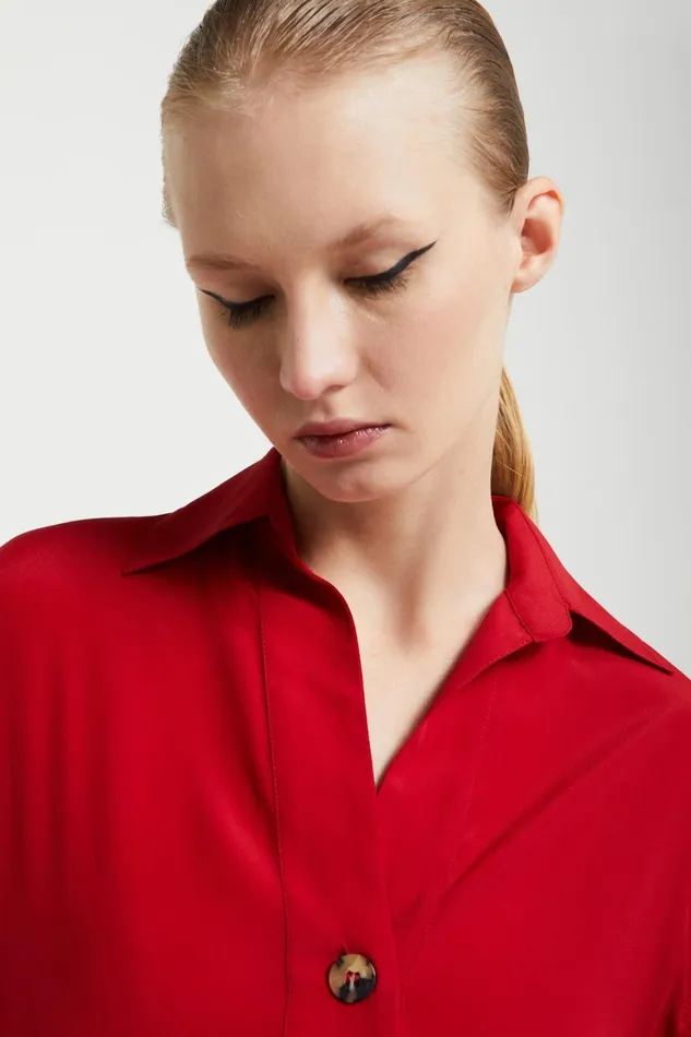 Ottod039Ame Silkblend 1 Button Shirt Women Shirts and Tops