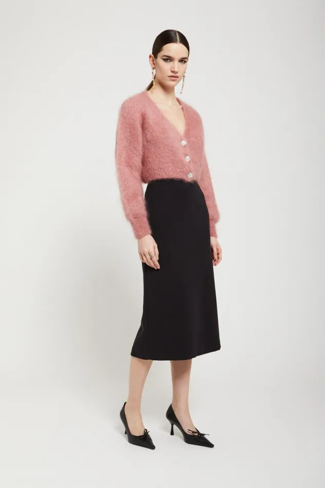 Ottod039Ame Solid Midi Skirt Women Skirts