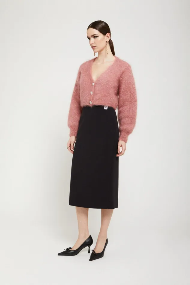Ottod039Ame Solid Midi Skirt Women Skirts