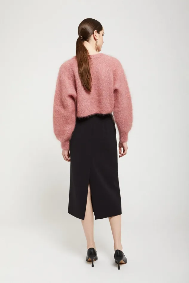 Ottod039Ame Solid Midi Skirt Women Skirts