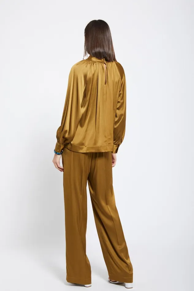 Ottod039Ame Viscose Blouse With Knot Women Shirts and Blouses