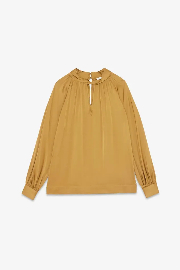Ottod039Ame Viscose Blouse With Knot Women Shirts and Blouses