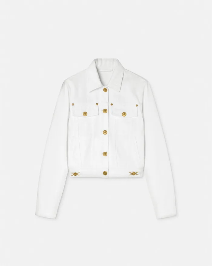 Outerwear and Coats Women Versace Denim Jacket White