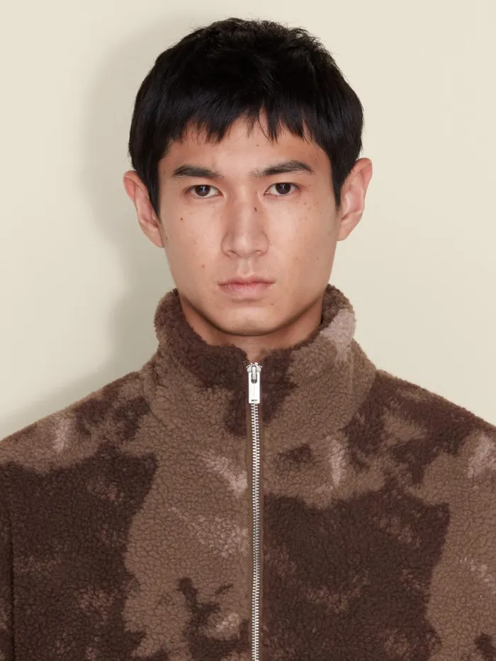 Outerwear Men Holzweiler Arcadia Camo Fleece Jacket Brown Mix