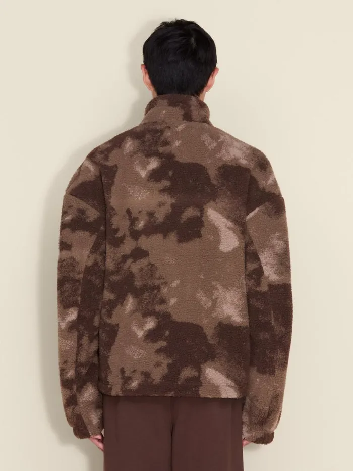 Outerwear Men Holzweiler Arcadia Camo Fleece Jacket Brown Mix