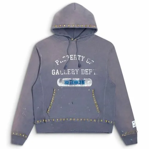 Outerwear WomenMen Gallery Dept RETOUCHE STUDDED PROPERTY PO HOODIE Faded Vintage Navy Outerwear WomenMen Gallery Dept RETOUCHE STUDDED PROPERTY PO HOODIE Faded Vintage Navy