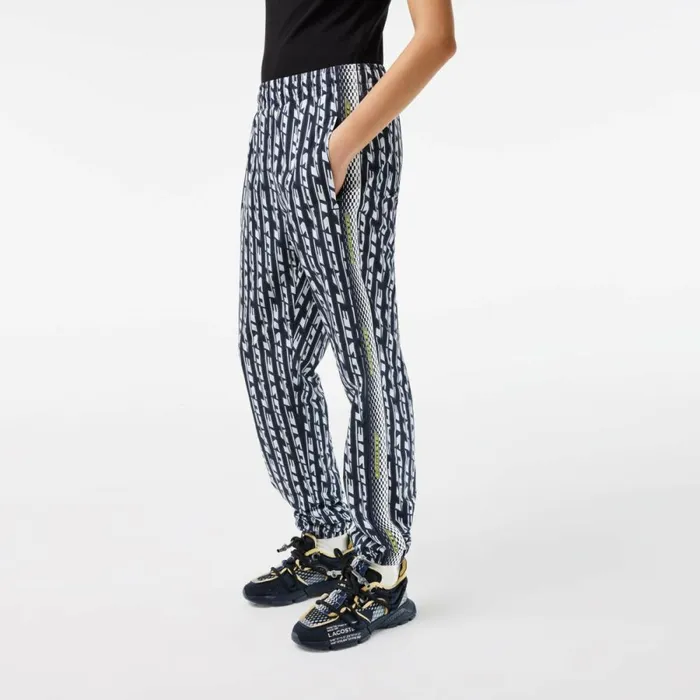 Pants and Leggings Women Lacoste Womens Logo Print Joggers Black Blue White Zi8