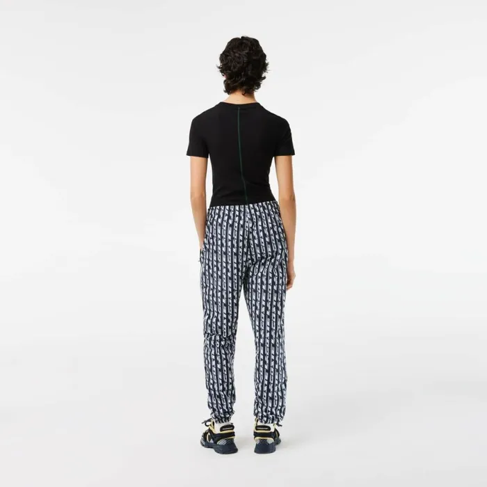 Pants and Leggings Women Lacoste Womens Logo Print Joggers Black Blue White Zi8