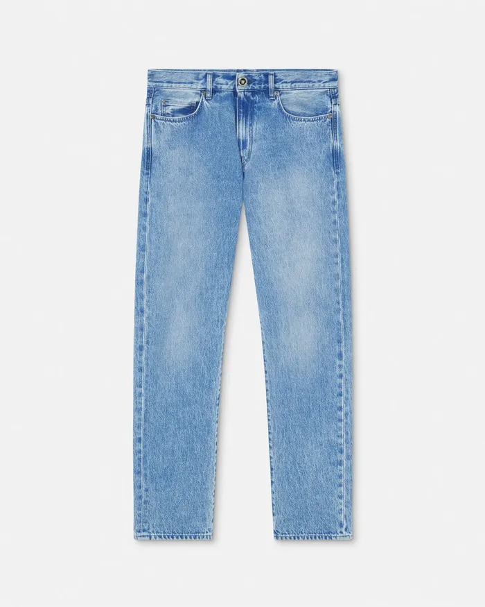 Pants and Shorts Men Versace RegularFit Jeans Blue