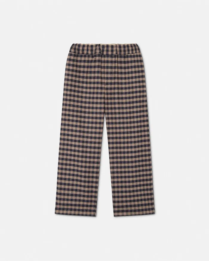 Pants Kids Versace Checked Flannel Pants Brown