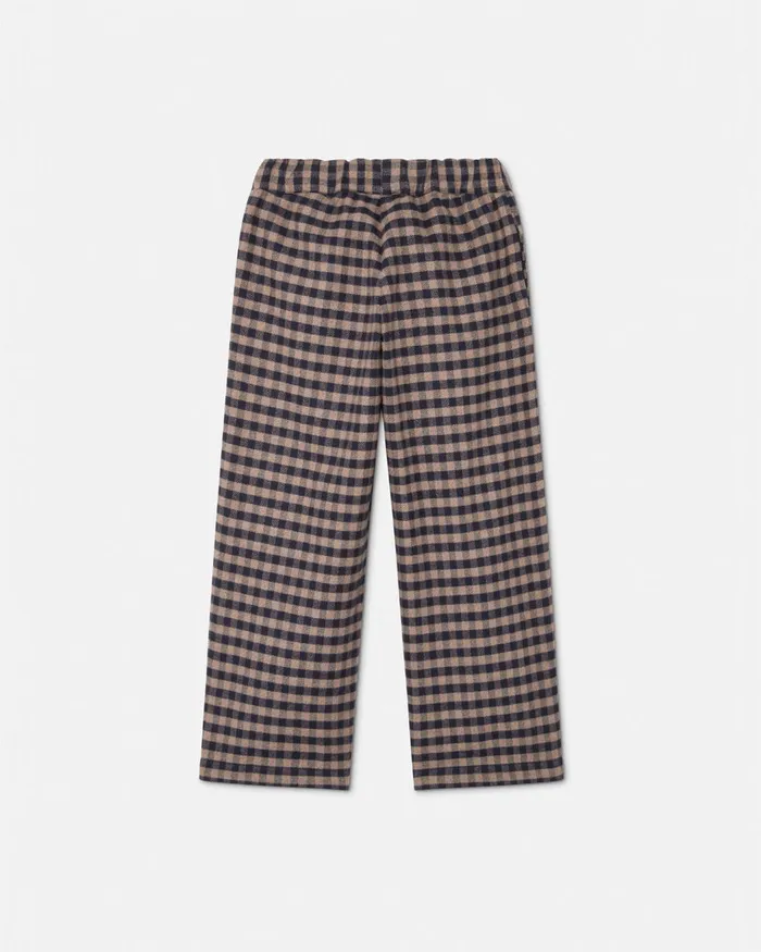 Pants Kids Versace Checked Flannel Pants Brown