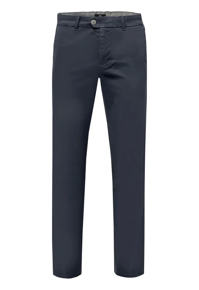 Pants Men FYNCHHATTON Legere Chino Pants Made Of Cotton Mix Dark Navybeigeolive