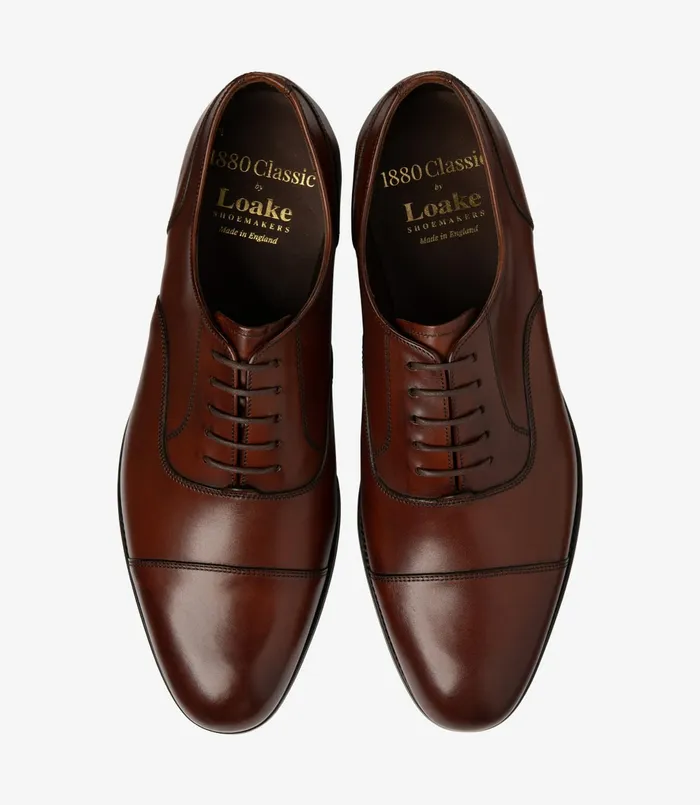 Plain Ties Men Loake Stonegate Seared Mahogany