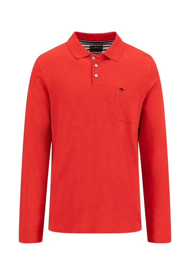 Polo Shirt Men FYNCHHATTON Long Arm Polo Shirt Made Of Cotton New Offwhitenavypoppy Redstrong Blue