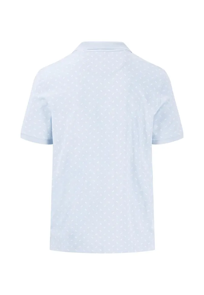 Polo Shirt Men FYNCHHATTON Polo Shirt With A Minimalist All overprint Summer Breezenavywhite