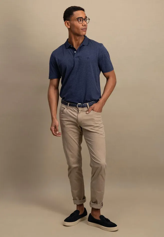 Polo Shirt Men FYNCHHATTON Polo Shirt With A Subtle LogoTail Summer Breezenavystrong Blue