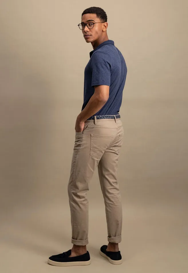 Polo Shirt Men FYNCHHATTON Polo Shirt With A Subtle LogoTail Summer Breezenavystrong Blue