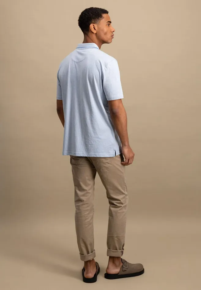Polo Shirt Men FYNCHHATTON Polo Shirt With A Subtle LogoTail Summer Breezenavystrong Blue