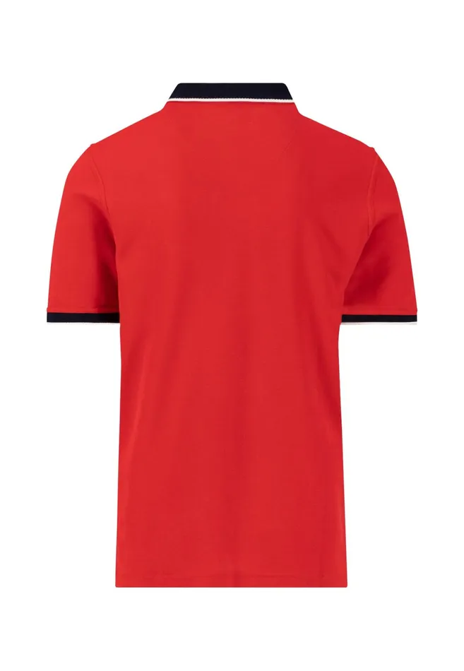 Polo Shirt Men FYNCHHATTON Polo Shirt With Collar off Collar Poppy Redsummer Breezenavynew Offwhite