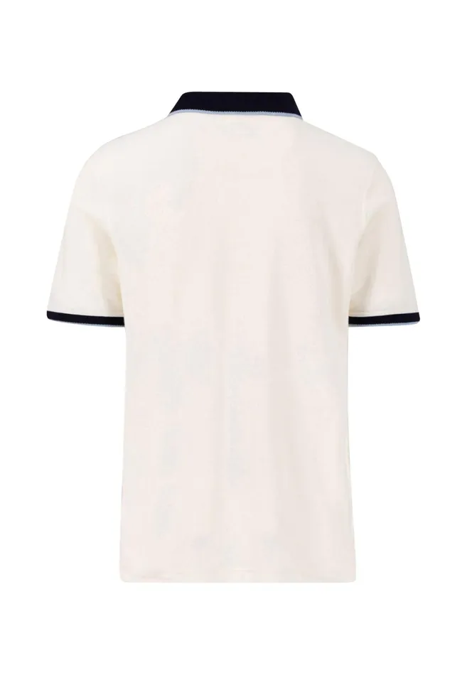 Polo Shirt Men FYNCHHATTON Polo Shirt With Collar off Collar Poppy Redsummer Breezenavynew Offwhite