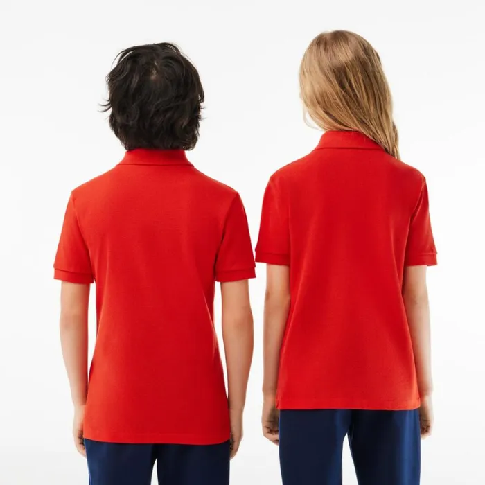 Polos Kids Lacoste Kids039 Regular Fit Petit Piqu Polo Red Currant F8m