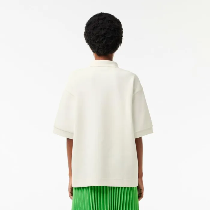 Polos Women Lacoste Women039s Cotton Piqu Oversized Polo White 70v