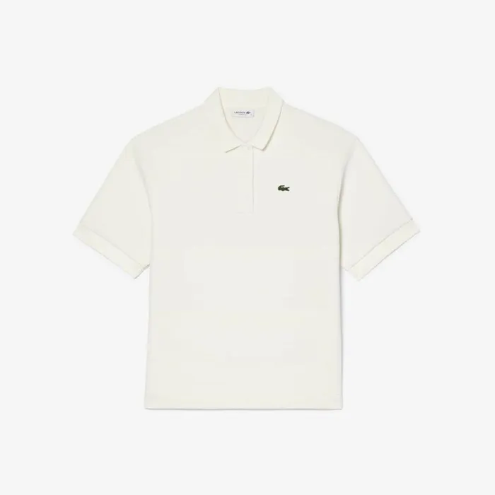 Polos Women Lacoste Women039s Cotton Piqu Oversized Polo White 70v