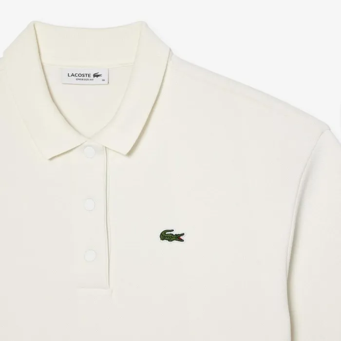 Polos Women Lacoste Women039s Cotton Piqu Oversized Polo White 70v