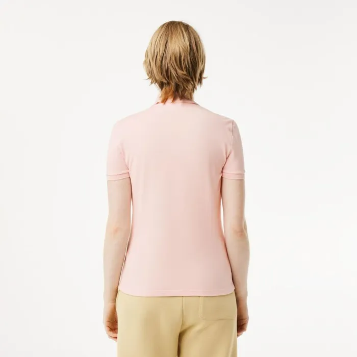Polos Women Lacoste Women039s L12D Slim Fit Stretch Mini Piqu Polo Light Pink Ady