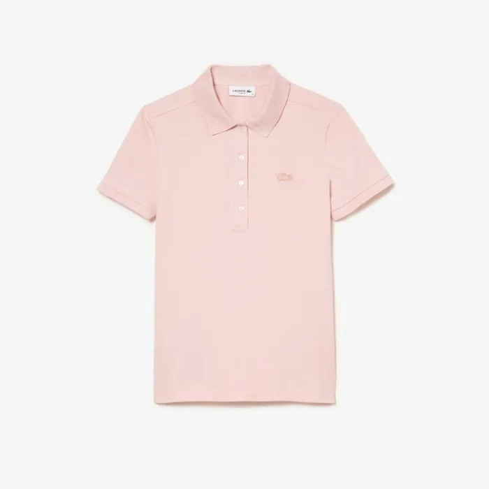 Polos Women Lacoste Women039s L12D Slim Fit Stretch Mini Piqu Polo Light Pink Ady