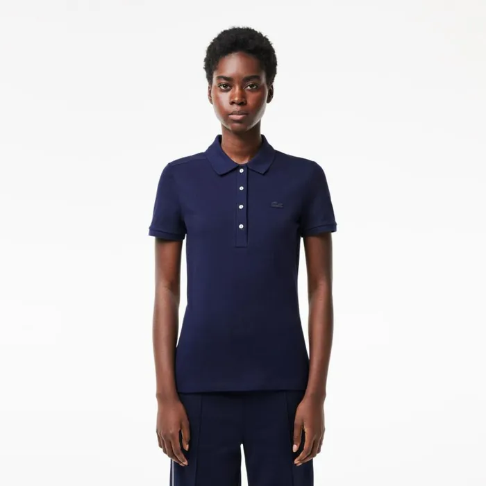 Polos Women Lacoste Women039s L12D Slim Fit Stretch Mini Piqu Polo Navy Blue 166 Polos Women Lacoste Women039s L12D Slim Fit Stretch Mini Piqu Polo Navy Blue 166