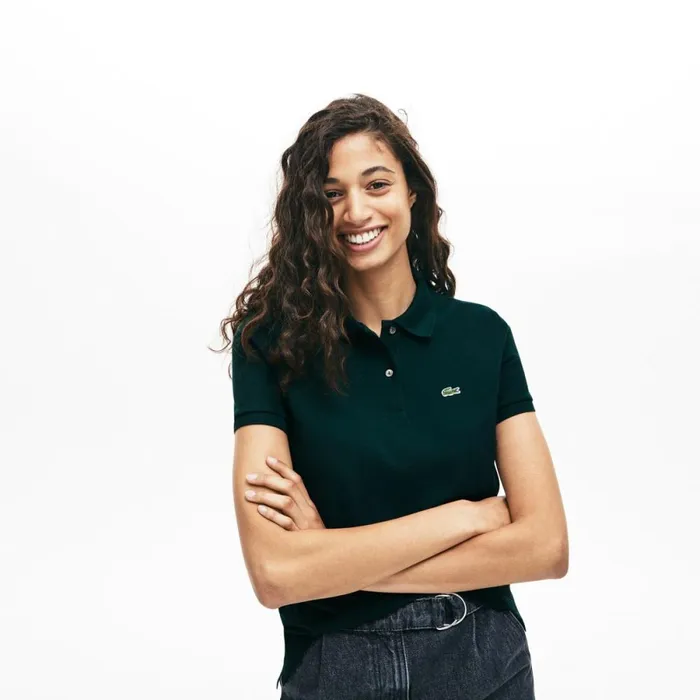 Polos Women Lacoste Women039s Regular Fit Soft Cotton Petit Piqu Polo Forest Green Yzp
