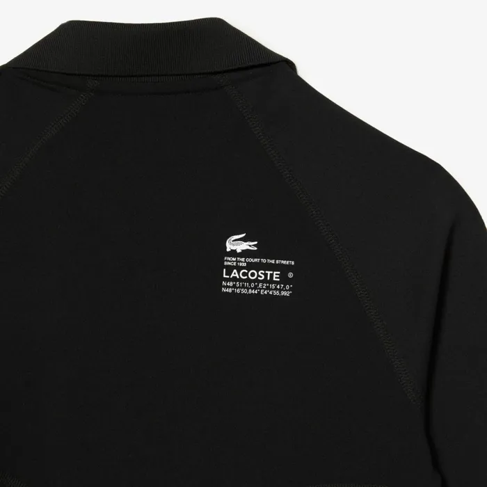 Polos Women Lacoste Womens Long Sleeve Cropped Polo Shirt Black 031