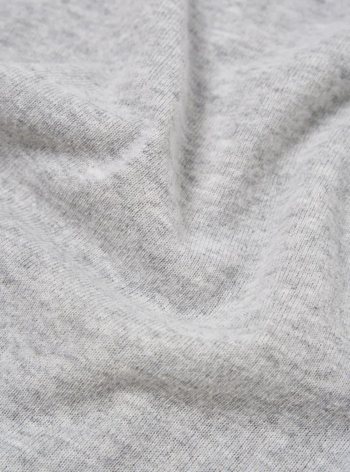Pullover SS Shirt In Grey Marl Recycled Wool Mix Men Universal Works Tees