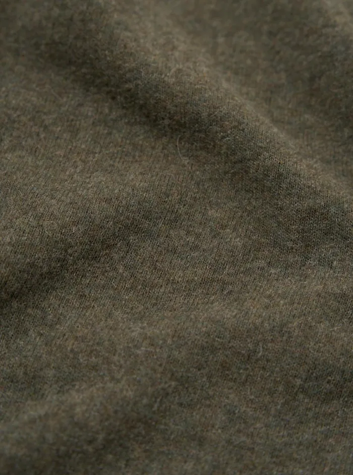 Pullover SS Shirt In Olive Recycled Wool Mix Men Universal Works Tees