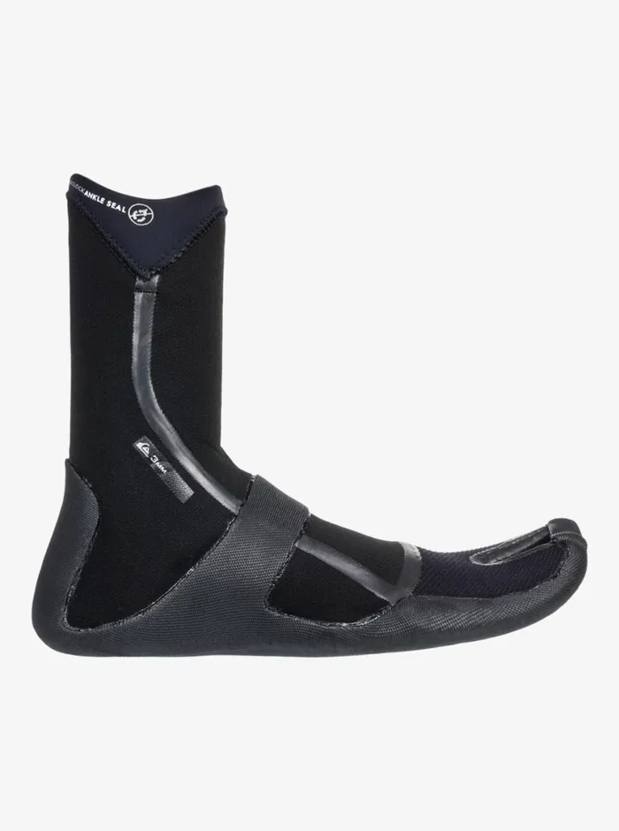 Quiksilver 3mm Marathon Sessions Split Toe Wetsuit Boots Black Mens Wetsuits