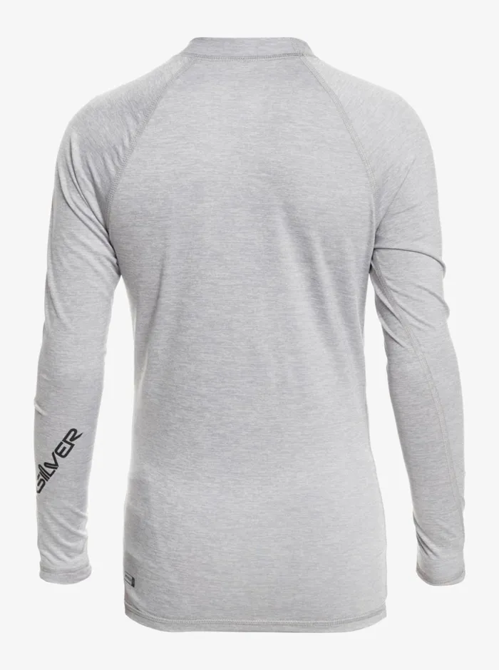 Quiksilver 816 All Time Ls Youth LSL Surf Tee Sleet Heather Boys Rashguards Quiksilver 816 All Time Ls Youth LSL Surf Tee Sleet Heather Boys Rashguards