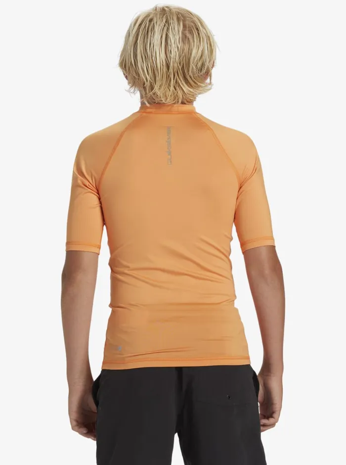Quiksilver 816 Everyday UPF50 Short Sleeve Surf Tee Tangerine Boys Rashguards Quiksilver 816 Everyday UPF50 Short Sleeve Surf Tee Tangerine Boys Rashguards
