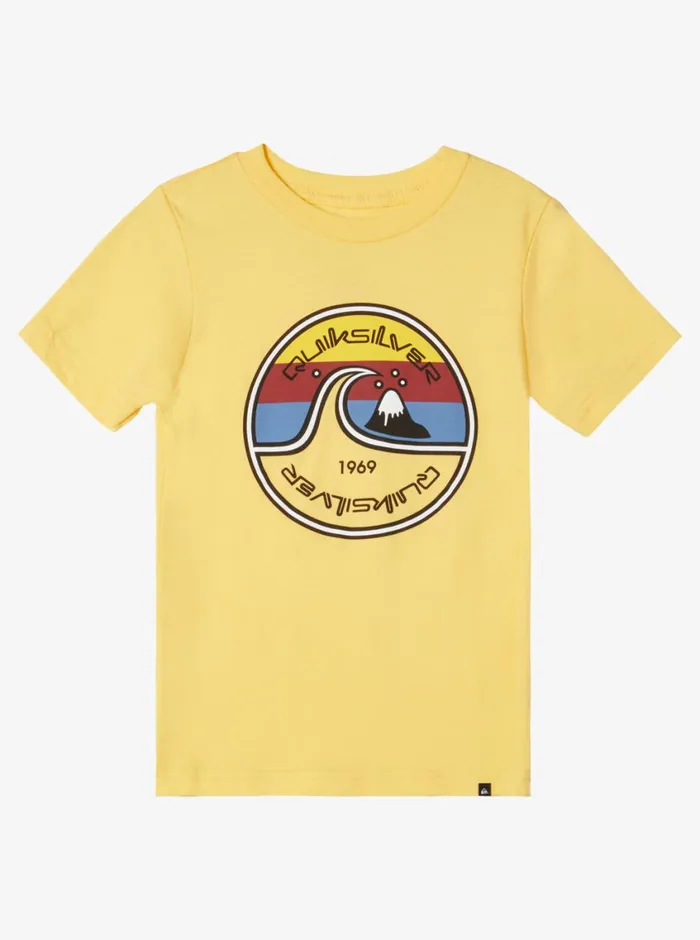 Quiksilver 816 In The Groove TShirt Banana Cream Boys Tees