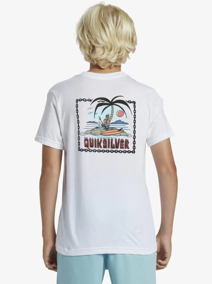 Quiksilver 816 Marooned TShirt White Boys Tees